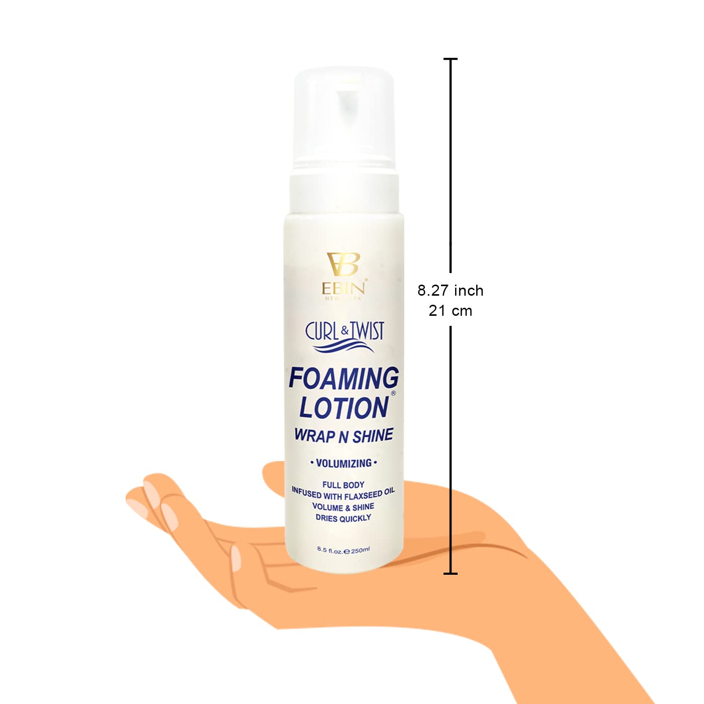 EBIN NewYork Curl And Twist Foaming Lotion Wrap And Shine Volumizing 250ml