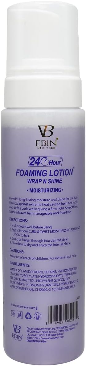 EBIN New York Curl And Twist Foaming Lotion Wrap And Shine Moisturizing 250ml