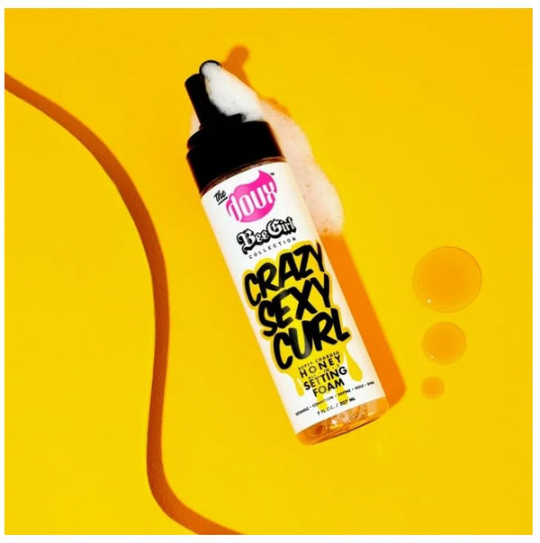 Doux BeeGirl Crazy Sexy Curl Super Charged Honey All In1 Setting Foam 100ml 207ml - Afro Hair Boutique