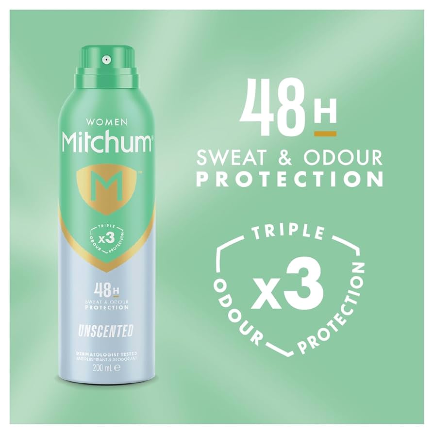 Revlon Mitchum Triple Odor Defense Deodorant Unscented 200ml