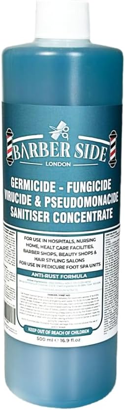 Ican London Barber Side London Germicide Turquoise Solution 500ml / 2000ml - Afro Hair Boutique