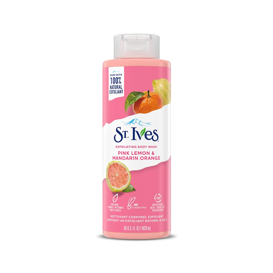 St Ives Pink Lemon And Mandarin Orange Exfoliating Body Wash 450ml