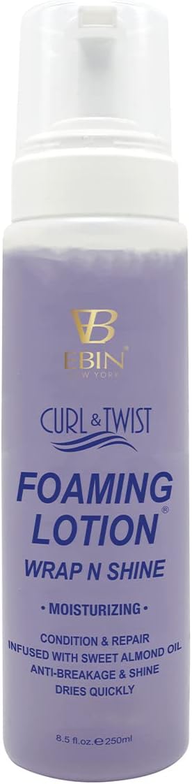 EBIN New York Curl And Twist Foaming Lotion Wrap And Shine Moisturizing 250ml