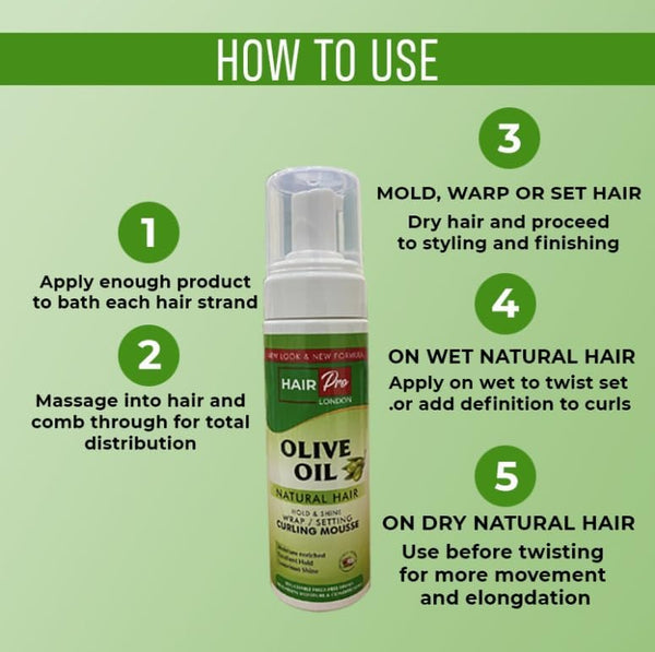 Ican London Olive Oil Hold And Shine Curling Mousse 207ml