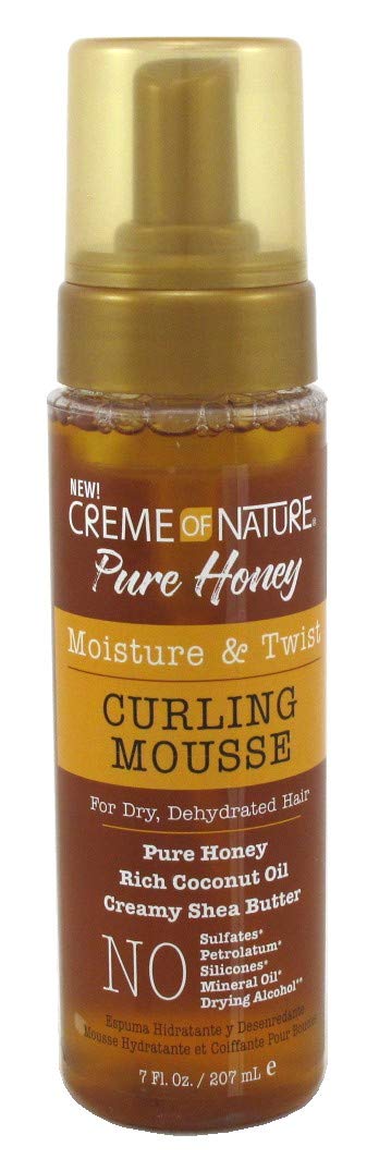Creme Of Nature Pure Honey Moisture And Twist Curling Mousse 207ml - Afro Hair Boutique