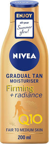 Nivea Q10 Firming Radiance Tan Moisturiser Fair To Medium 200ml
