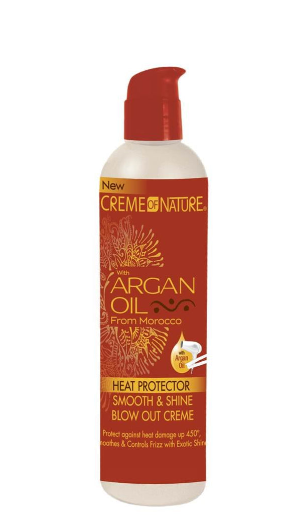 Creme Of Nature Argan Oil Heat Protector Smooth And Shine Blow Out Creme 226ml - Afro Hair Boutique