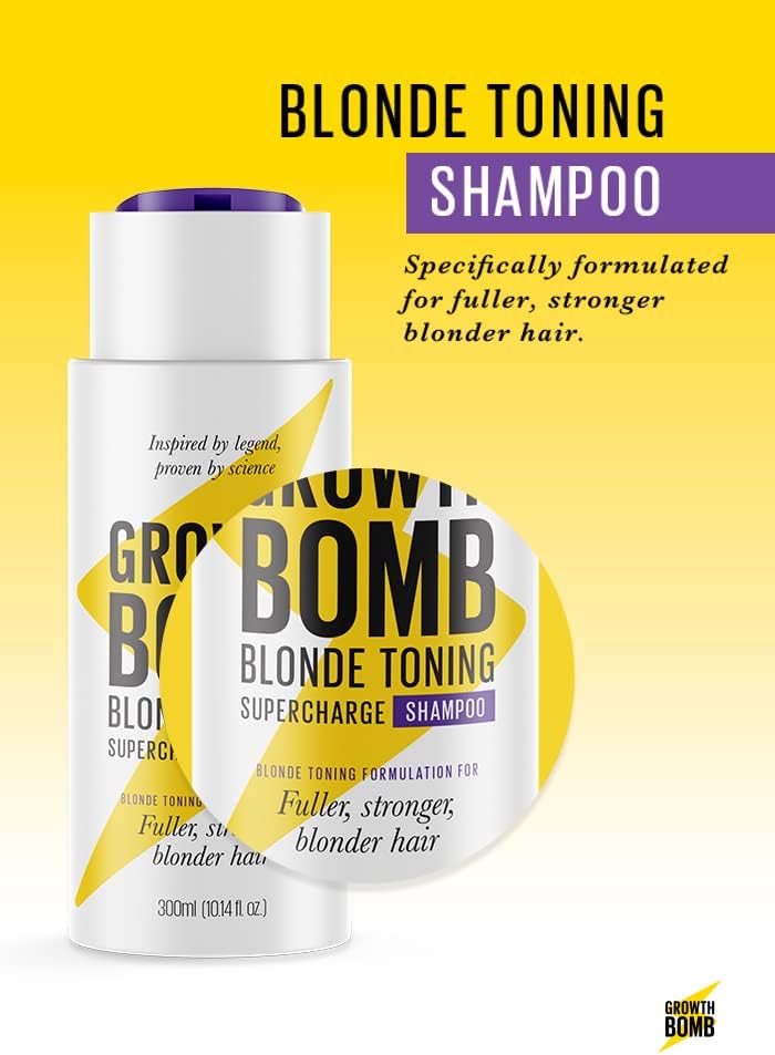 Growth Bomb Blonde Toning Supercharge Shampoo 300ml