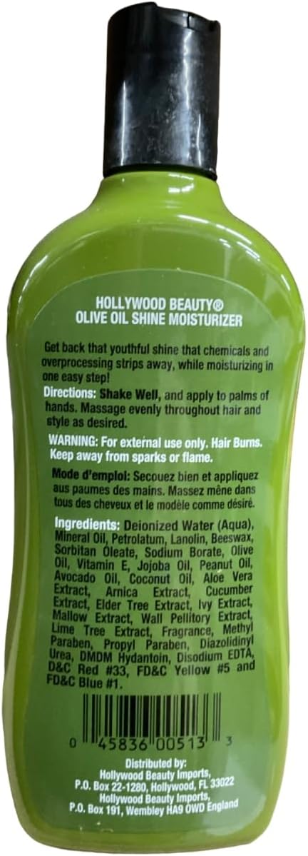 Hollywood Beauty Olive Oil Shine Moisturizer 355ml - Afro Hair Boutique