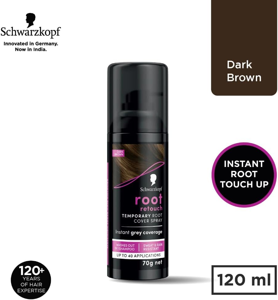 Schwarzkopf Root Retouch Temporary Root Cover Spray Dark Brown 70g - Afro Hair Boutique