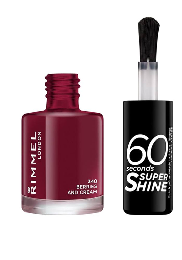 Rimmel 60 Seconds Super Shine Nail Polish 340 Berries And Cream 8ml - Afro Hair Boutique