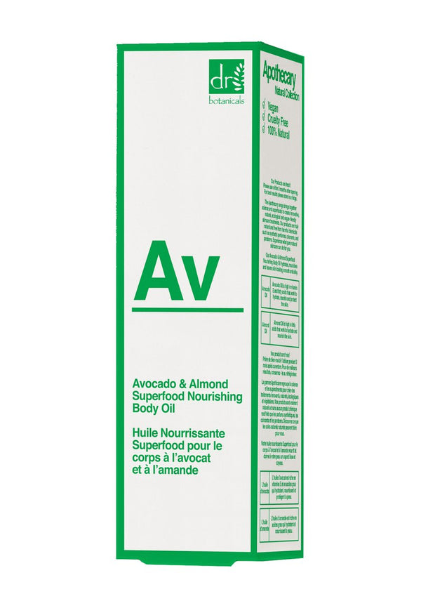Dr Botanicals Av Avocado And Almond Superfood Nourishing Body Oil 200ml