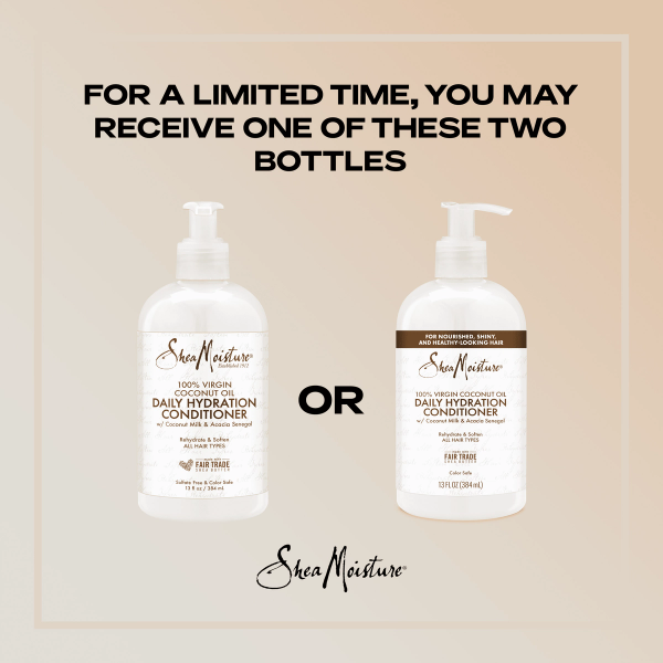 Shea Moisture 100% Virgin Coconut Oil Daily Hydration Conditioner 384ml - Afro Hair Boutique