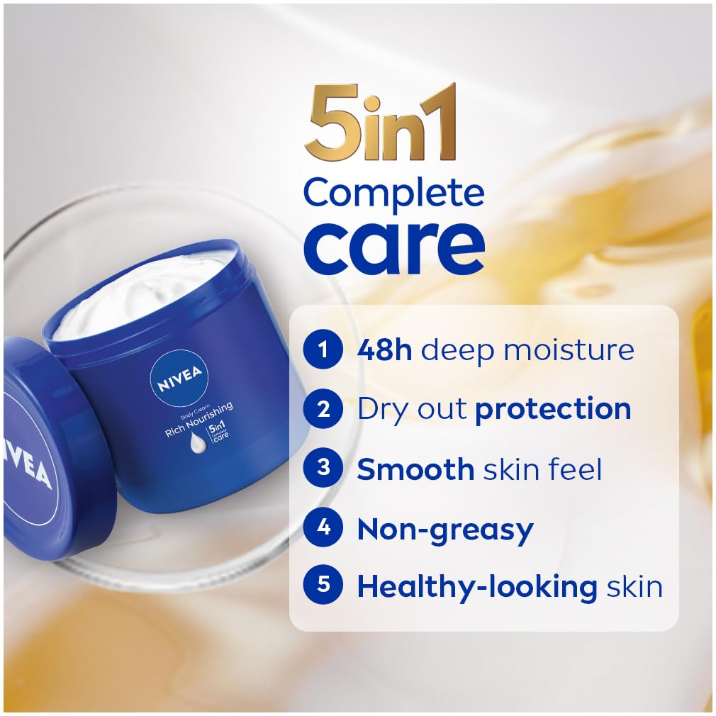 Nivea Rich Nourishing Body Cream with deep moisture serum & almond oil 400ml
