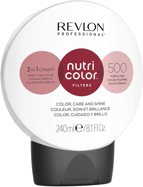 Revlon Nutri Color Filters 3 In 1 Colour Cream 500 Purple Red 240ml - Afro Hair Boutique