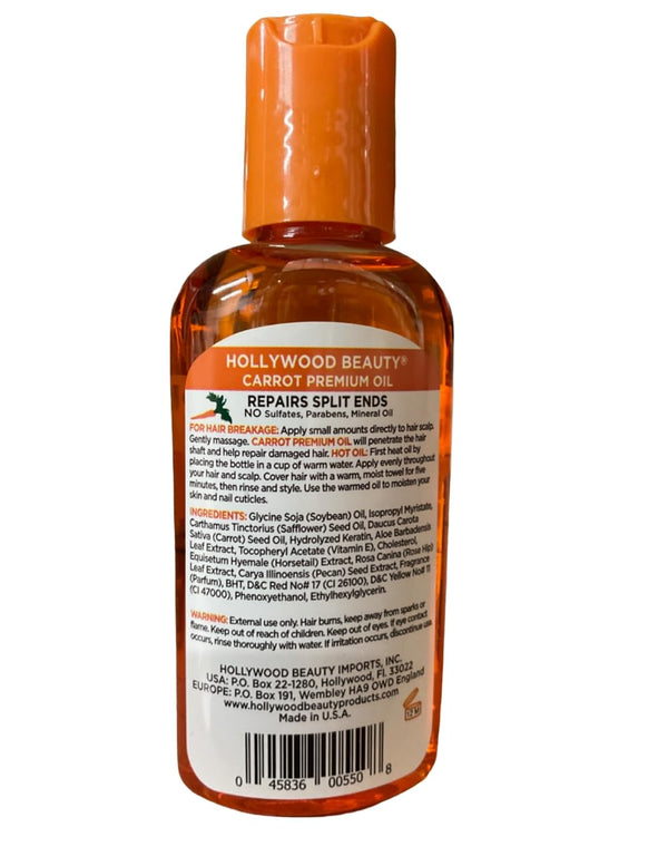 Hollywood Beauty Carrot Oil 59ml / 236ml - Afro Hair Boutique
