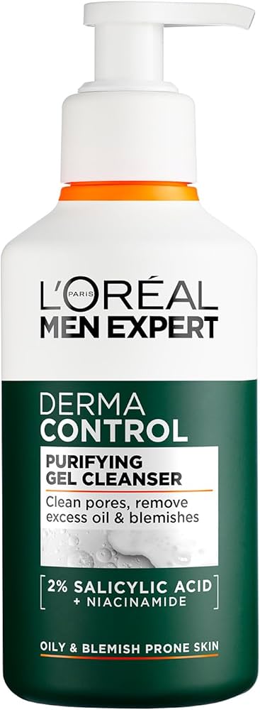 Loreal Men Expert Derma Control Purifying Gel Cleanser 260ml - Afro Hair Boutique