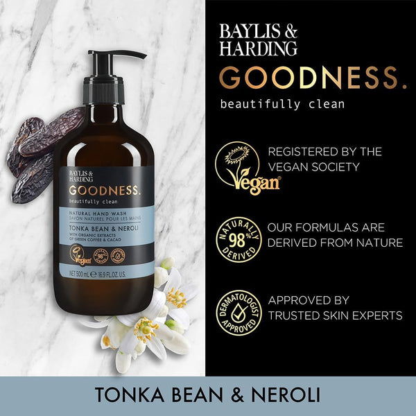 Baylis And Harding Goodness Tonka Bean And Neroli Natural Hand Wash 500ml