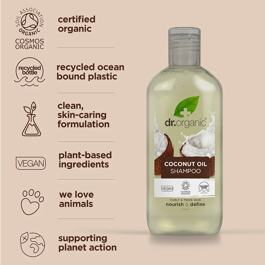 Dr Organic Organic Coconut Oil Shampoo 265ml