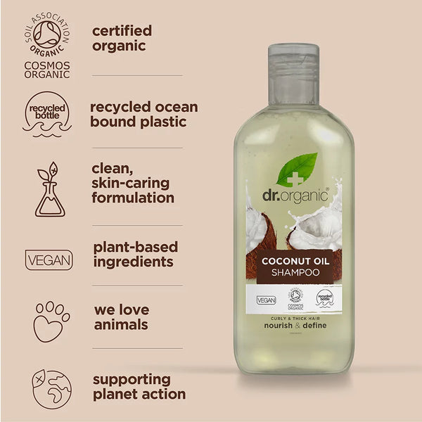 Dr Organic Organic Coconut Oil Shampoo 265ml - Afro Hair Boutique