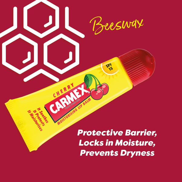 Carma Laboratories Carmex Moisturising Lip Balm Tube Cherry 10g - Afro Hair Boutique