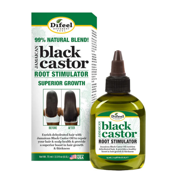 Difeel 99 Percent Natural Blend Black Castor Root Stimulator 75ml - Afro Hair Boutique