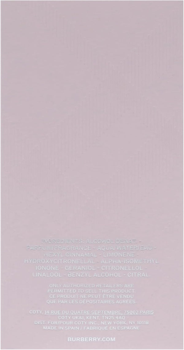Burberry Brit Sheer For Her Eau De Toilette 100ml
