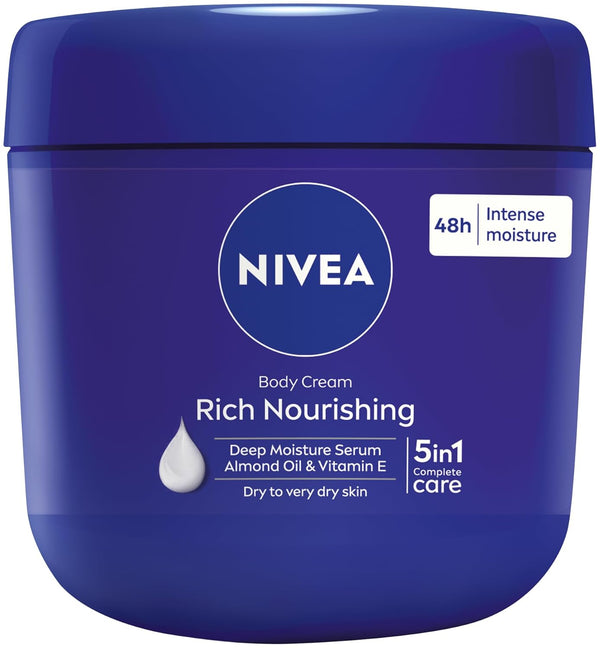 Nivea Rich Nourishing Body Cream with deep moisture serum & almond oil 400ml - Afro Hair Boutique