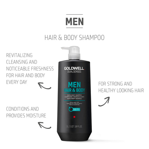Goldwell Dualsenses Men Hair And Body Shampoo 300ml / 1000ml