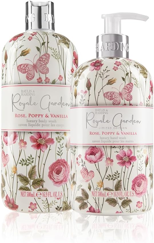 Baylis And Harding Royale Garden Rose Poppy And Vanilla Luxury Body Wash 500ml - Afro Hair Boutique
