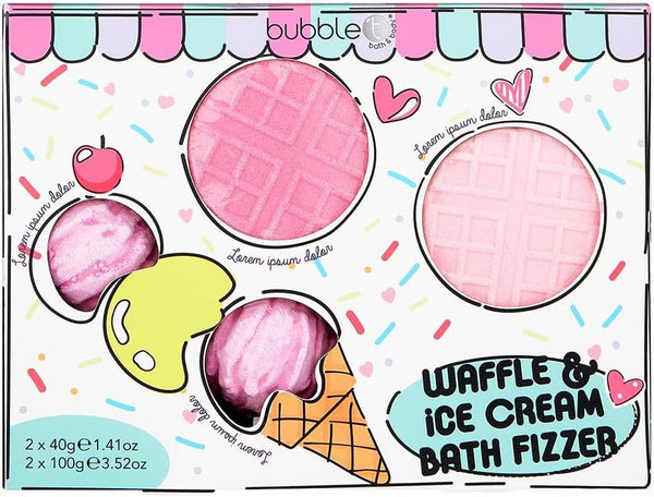 Bubble T Waffle And Ice Cream Cartoon Bath Fizzer