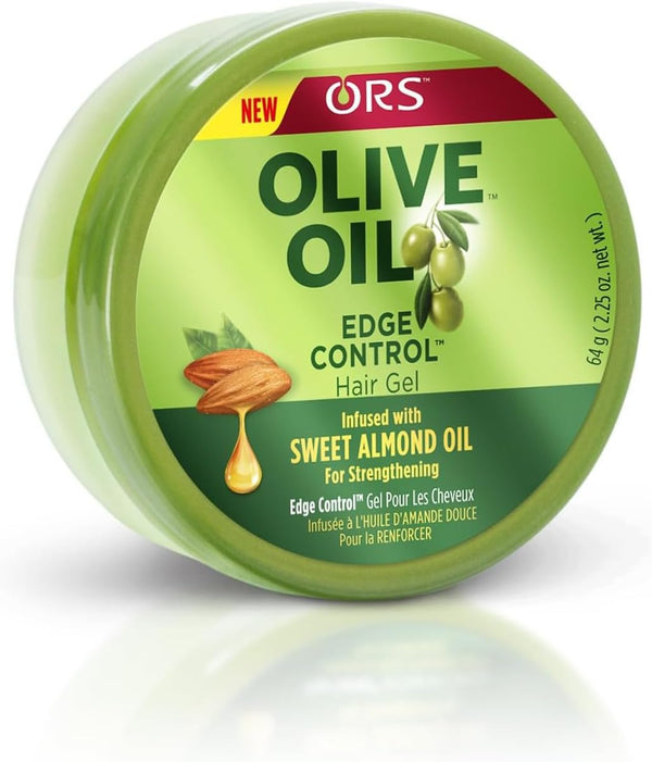 ORS Olive Oil With Sweet Almond Oil Extra Hold Edge Control Gel 64g - Afro Hair Boutique