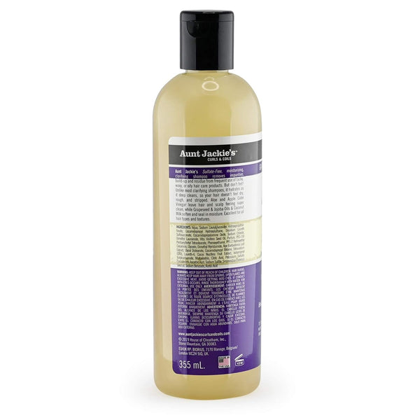 Aunt Jackie's Grapeseed Style and Shine Power Wash Clarifying Shampoo 355ml - Afro Hair Boutique