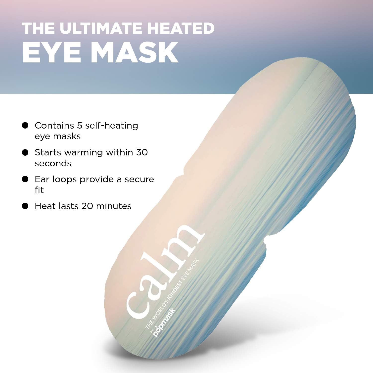 Pop Mask Calm 5 Self Heating Steam Eye Mask