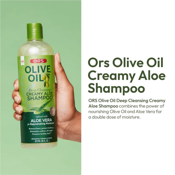 ORS Olive Oil Deep Cleansing Creamy Aloe Shampoo - 370ml / 51.7ml