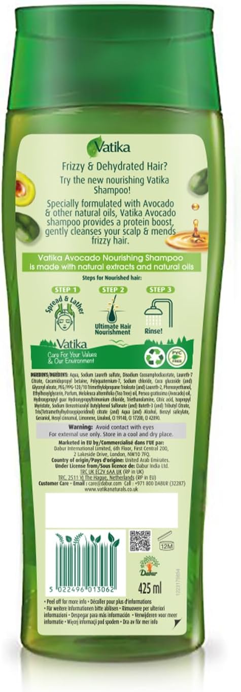 Dabur Vatika Naturals Protein Boost Avocado Shampoo 425ml