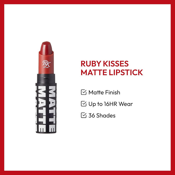 RK By Kiss Matte Lipstick 08 Vampire Red 3.5g