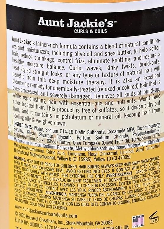 Aunt Jackies Moisturizing & Softening Detangling Shampoo, Oh So Clean 355 ml - Afro Hair Boutique