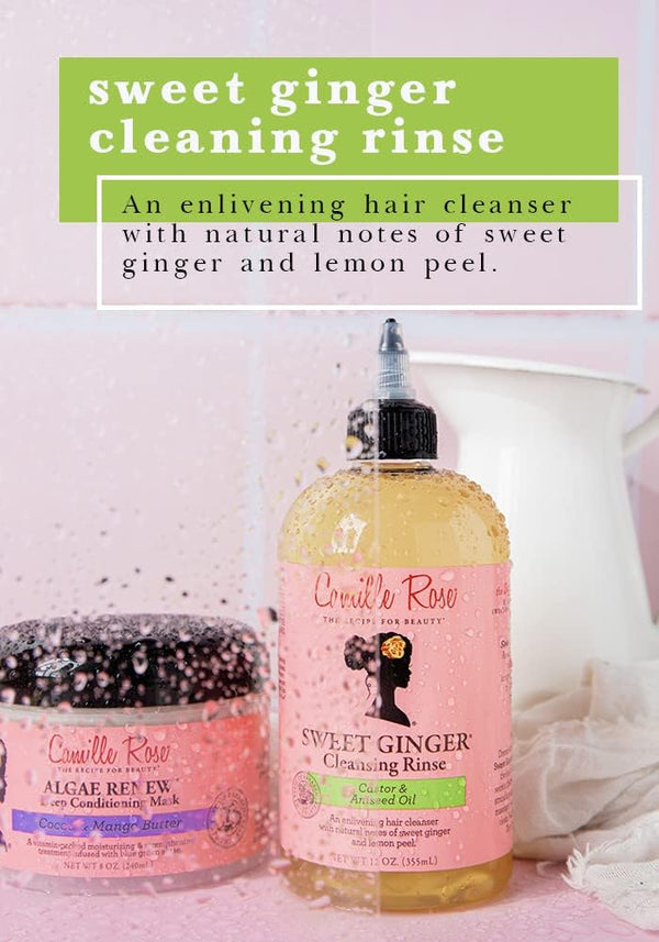 Camille Rose Naturals Sweet Ginger Cleansing Rinse W Castor & Aniseed Oil 355ml - Afro Hair Boutique