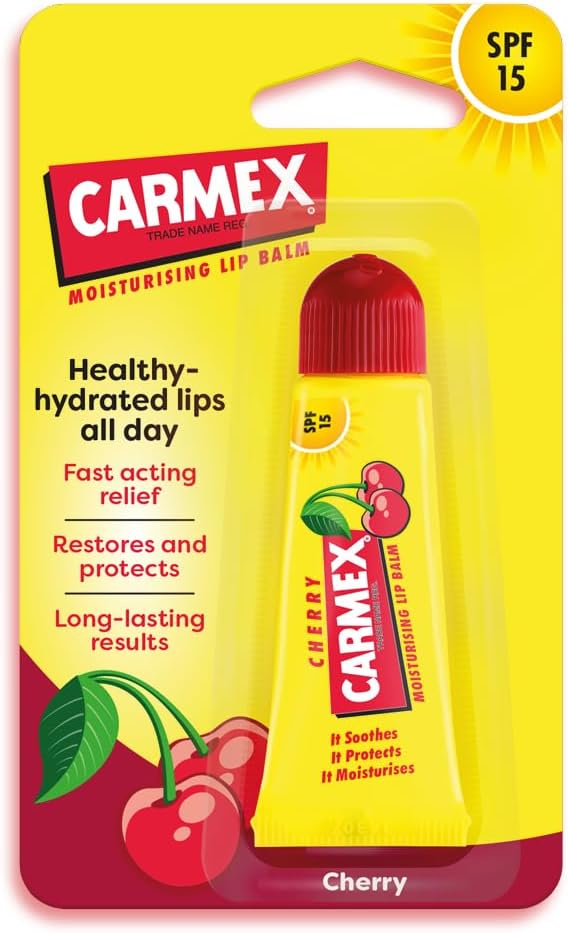 Carma Laboratories Carmex Moisturising Lip Balm Tube Cherry 10g - Afro Hair Boutique