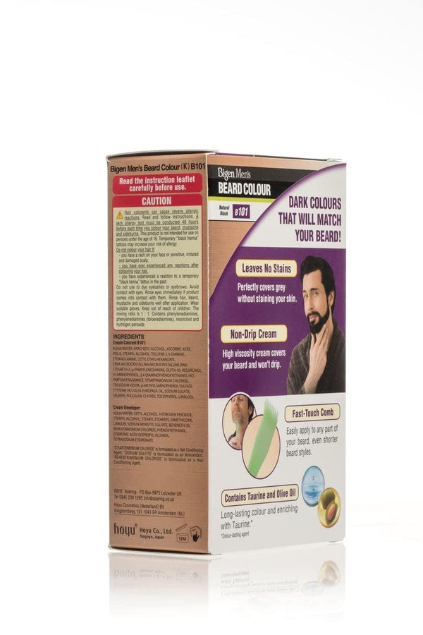 Bigen Mens Beard Colour Natural Black B101 - Afro Hair Boutique