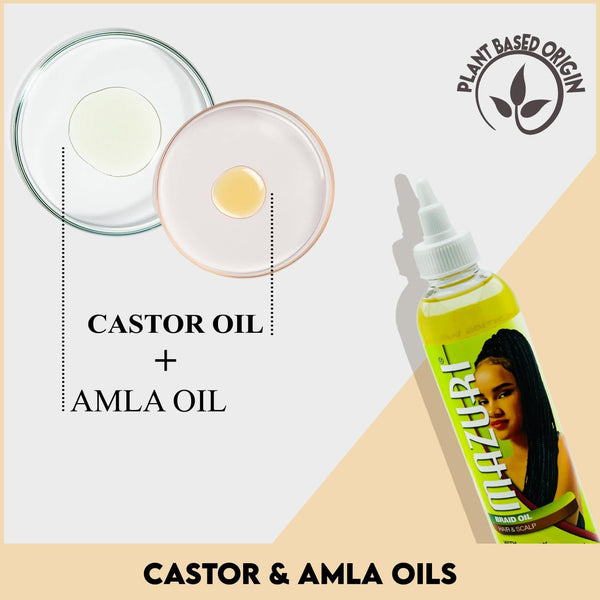 Mazuri Braid Oil For Hair And Scalp With Castor & Amla Oils 237ml