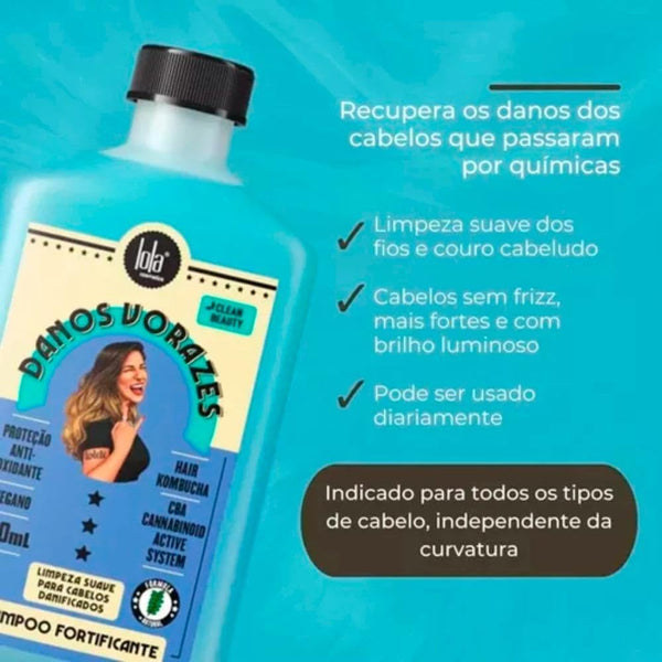 Lola Cosmetics Danos Vorazes Fortifying Shampoo 250ml - Afro Hair Boutique