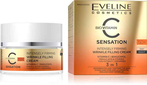 Eveline Bio Vitamin C Sensation 3 In 1 Wrinkle Filling Cream 50 Plus 50ml