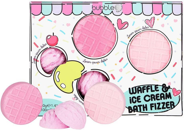 Bubble T Waffle And Ice Cream Cartoon Bath Fizzer