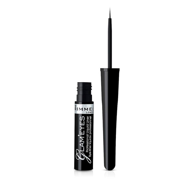 Rimmel Glameyes Professional Liquid Eyeliner 001 Black Glamour - Afro Hair Boutique