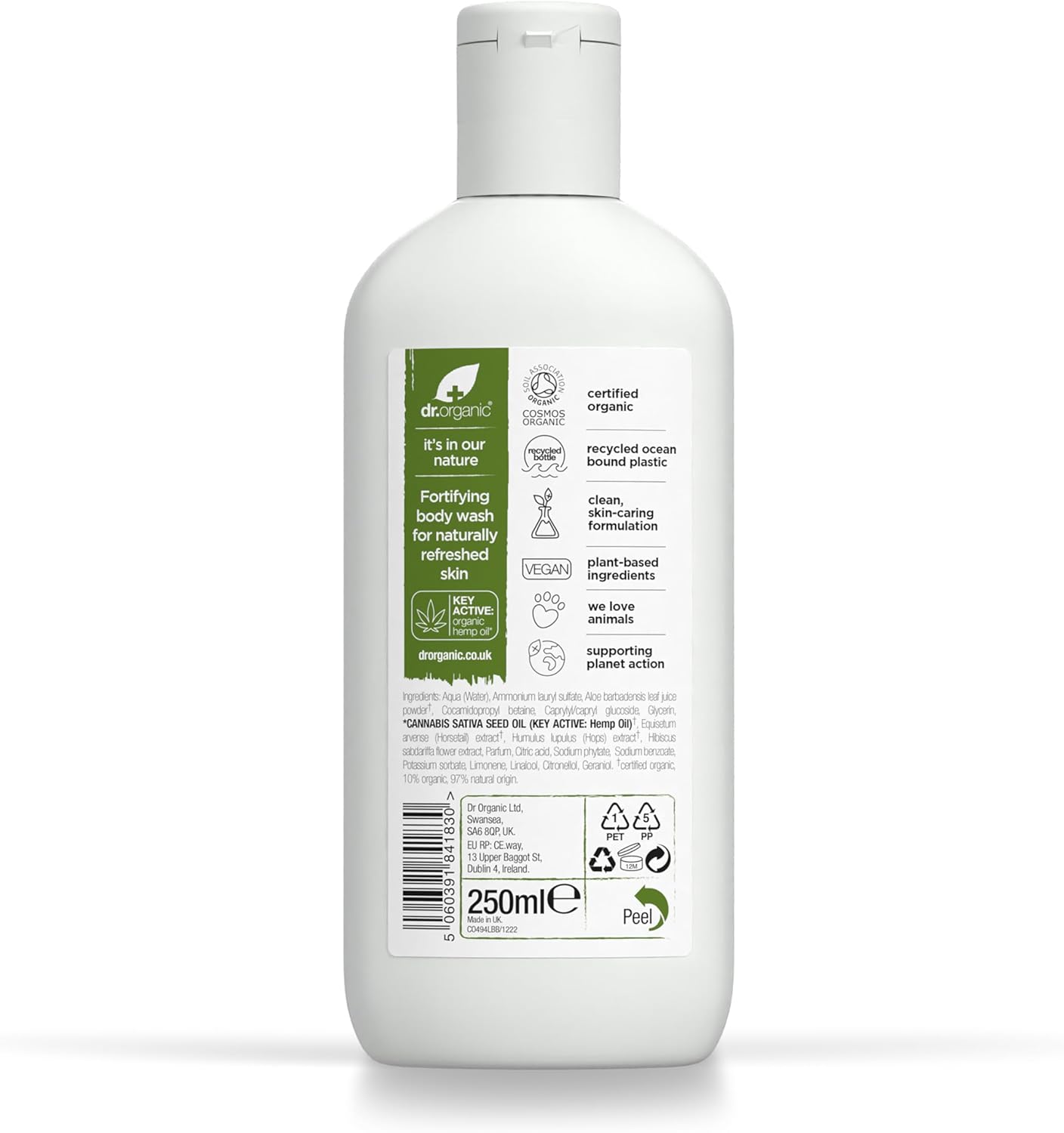 Dr Organic Bioactive Skincare Hemp Oil Body Wash 250ml