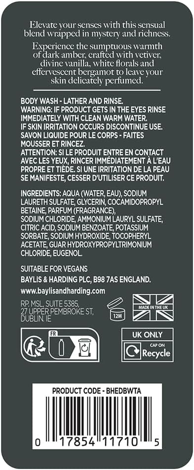 Baylis And Harding Baylis Twilight Amber Luxury Body Wash 400ml - Afro Hair Boutique