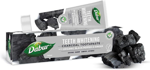 Dabur Teeth Whitening Charcoal Toothpaste 100ml - Afro Hair Boutique
