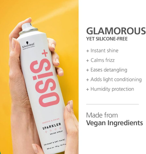 Schwarzkopf Osis Plus Smooth And Shine Sparkler Shine Spray - 300ml - Afro Hair Boutique